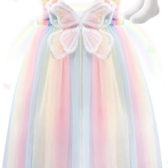 Baby Girl First Birthday Smash Cake Outfit – Butterfly Dress – Size 5T - Picture 1 of 6